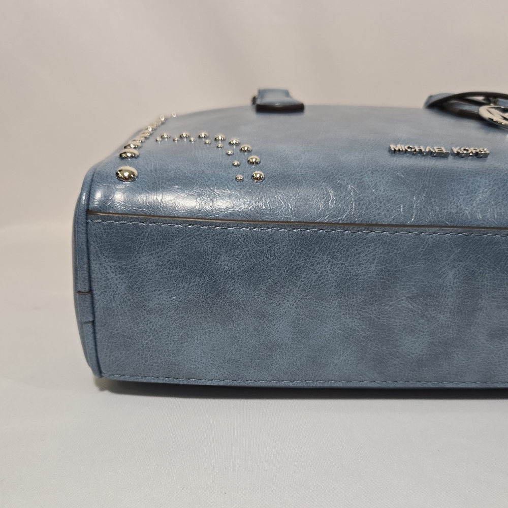 Michael Kors Thompson Cornflower MD Duffle Satchel Purse - Picture 11 of 16